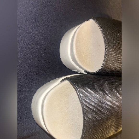 EUC ILSE JACOBSEN Sz 36 Tulip Solid Top Metallic Shimmer Slip On Slide Sandals - Picture 8 of 8